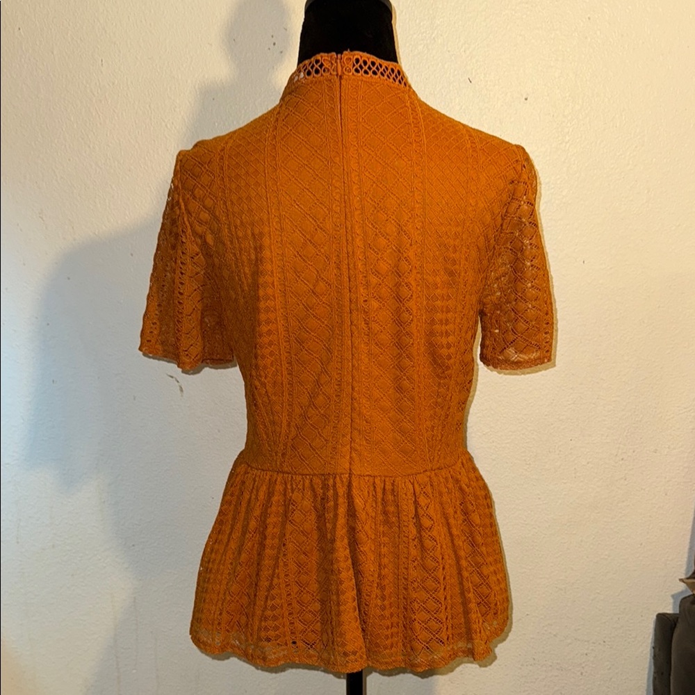 Chic Orange Blouse with Stylish Appeal - Picture 2 of 3